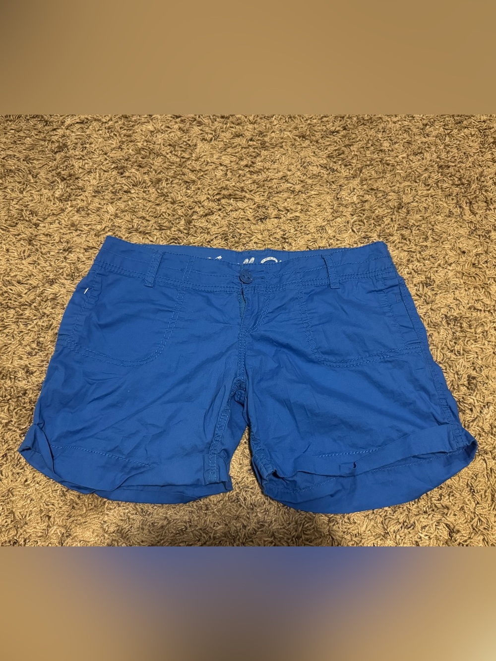 Vanilla Star Bright Blue Women's Shorts with Embroidered Logo
